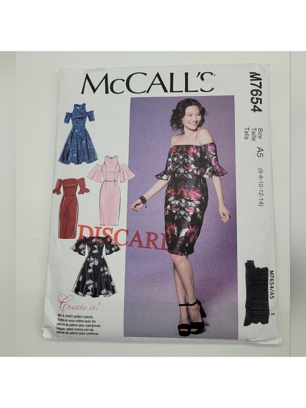 ✨4/$20✨ McCalls M7654 Dress Sewing Pattern Uncut Size 6-14 DIY Supplies